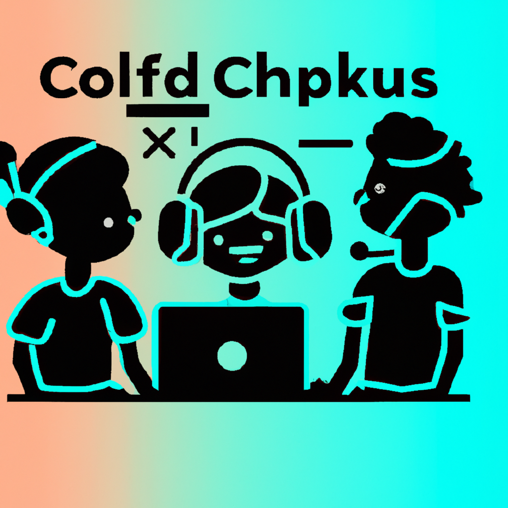 Friendly kids coding support illustration with children, laptop, and chat bubbles